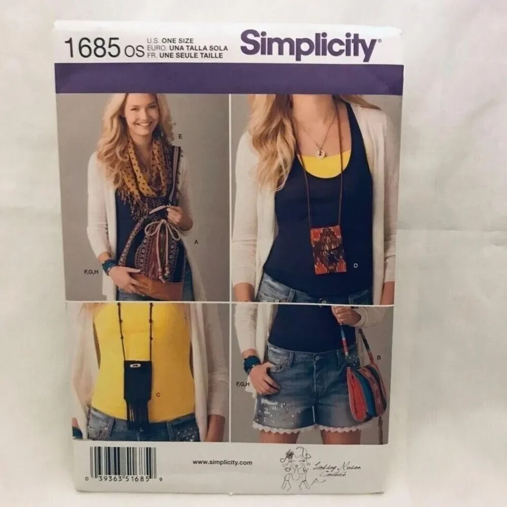 #1685 Simplicity boho purse craft  sewing pattern